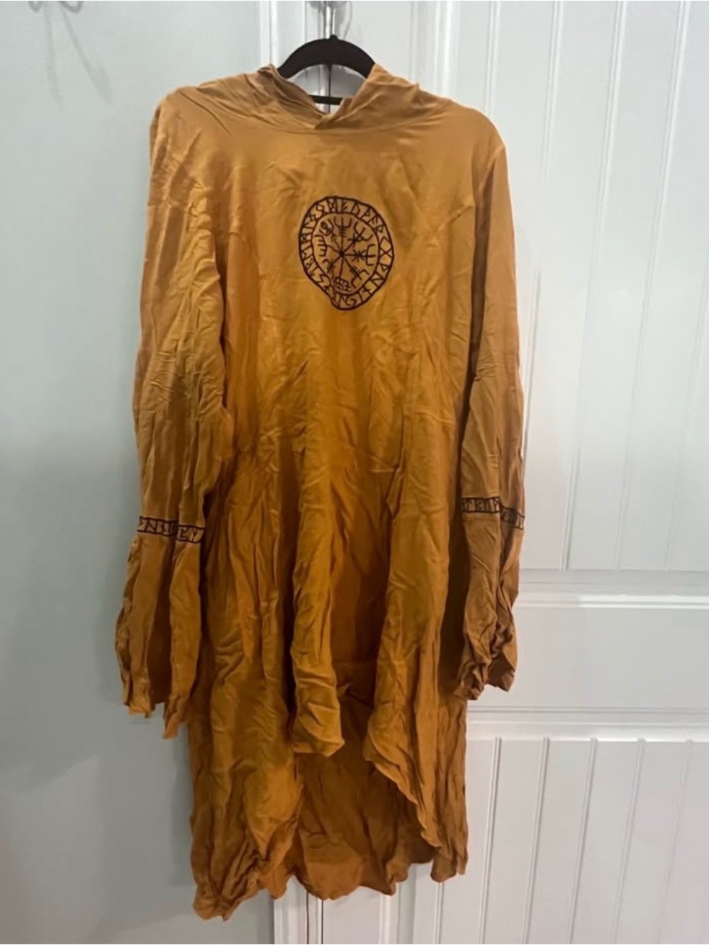 Holy Clothing hooded bell sleeve top